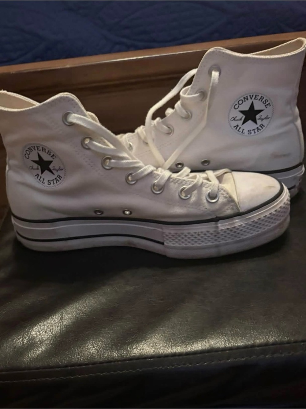Converse Women's White High-Top Platform Sneakers